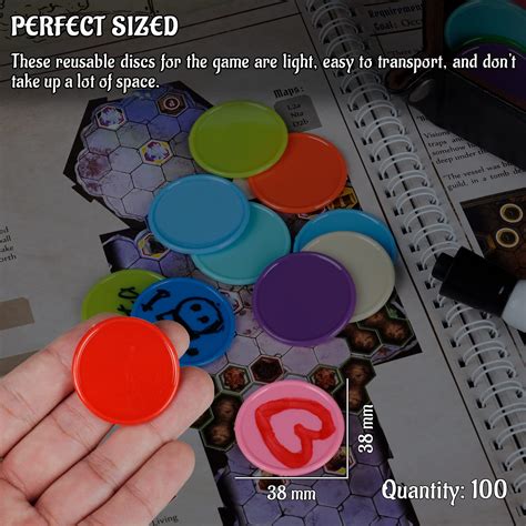 DND Wet & Dry Erase Tokens Set of 100 Colorful .
